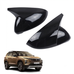 Batman Style ORVM Covers for TATA Safari | Premium Gloss Black Mirror Covers