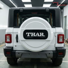 Uniauto LED Stepney Cover for Mahindra Thar | Premium Rear Wheel Cover with illuminated LOGO