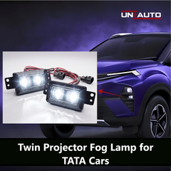 OEM Type Twin Projector Fog Lamp pair with Built In LED | Plug and Play | for TATA Punch Facelift 2026