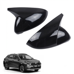 Batman Style ORVM Covers for Toyota Rumion | Premium Gloss Black Mirror Covers