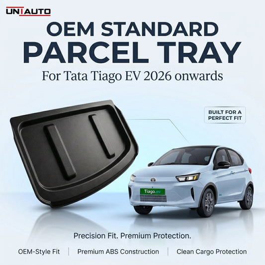 رف أمتعة خلفي قياسي (OEM) لسيارة تاتا تياغو الكهربائية (Tata Tiago EV) موديل 2026 فما فوق
