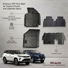 GFX Style Uniauto Tru Fit mats for Toyota Fortuner and Legender