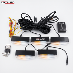 Imported UFO Roof Lights Set of 5 – Premium LED Lighting for Off-Road Adventures (3 Amber, 2 White)