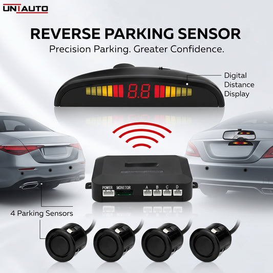 UNIAUTO Reverse Parking Sensor – Precision Parking in Black & White