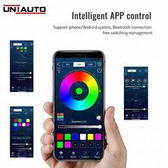 Uniauto Magic Colour Smart Universal Ambient Light – Multi-Color RGB Interior Lighting Kit for All Cars