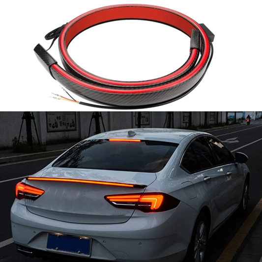 LED Matrix style Carbon fiber Universal flexible Spoiler - Uniauto