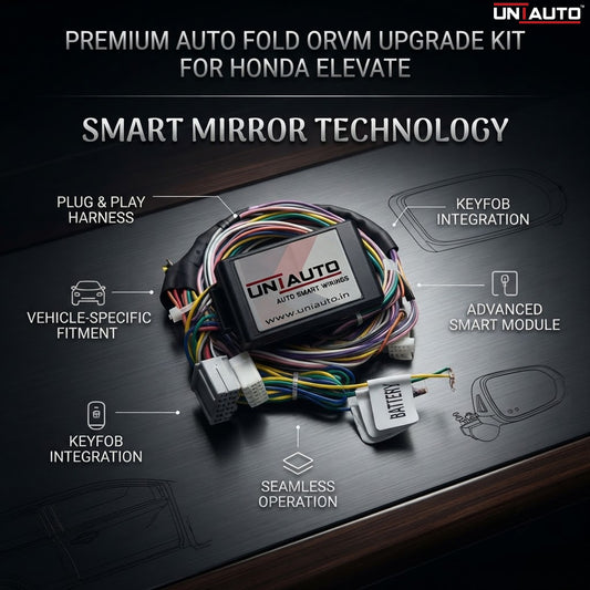 Auto Fold ORVM or Mirror Upgrade kit for Honda Elevate | Install Auto fold ORVM into Base and mid models