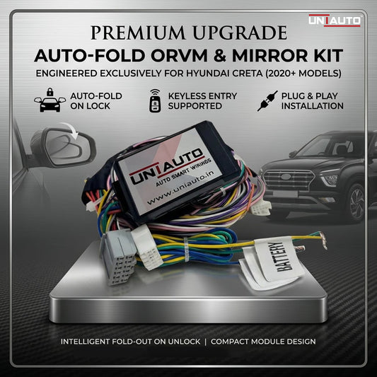 Auto Fold ORVM or Mirror Upgrade kit for Hyundai Creta | Install Auto fold ORVM into Base and mid models