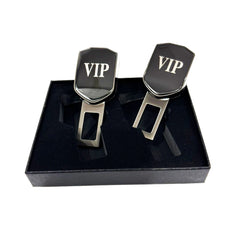Uniauto 2 in 1 Premium Alarm Stopper and Belt Holder| Black | Seat Belt Buckle