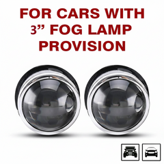 Car Hi-Low Beam 3 Inch Fog Lamp Projector Lens Barrel – Universal LED Fog Light Upgrade (Set of 2)