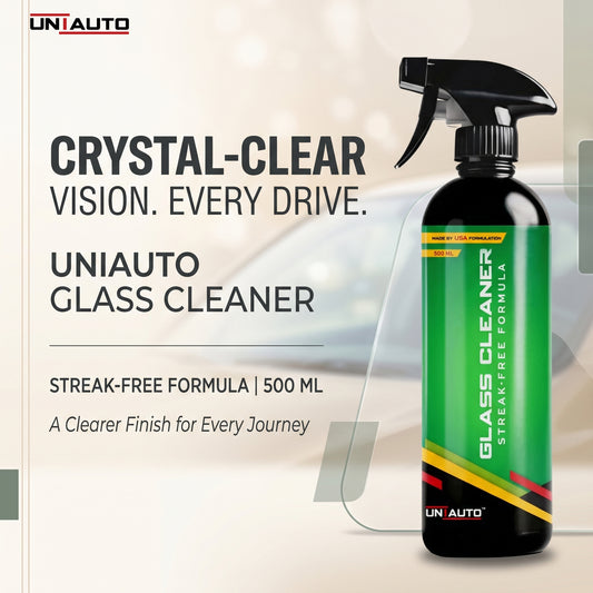 Uniauto Advanced Streak-Free Glass Cleaner for a Crystal Clear, Spotless Shine