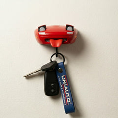 Mazda Miata Inspired Car Face LED Key Holder Wall Hook – Pop-Up Headlight Design with Tongue Hanger – Fun Home, Garage & Entryway Organizer