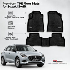 GFX Style Uniauto Tru Fit mats for Maruti Suzuki Swift 2024