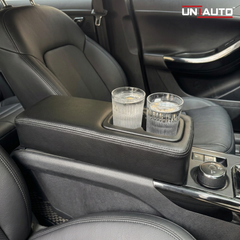 Extended Arm Rest with Dual Cup Holder for Tata Curvv EV | Premium Leatherette Console Armrest Storage cover