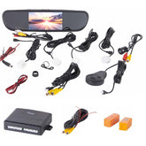 UNIAUTO Video Reverse Parking Sensor with Camera and IRVM Display – For Precision Parking