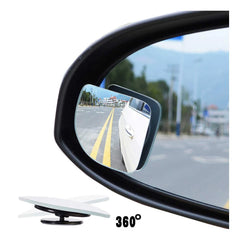 360 Degree Car Wide Angle Triangle Blind Spot Flat Lower Mirror  (Set Of 2)