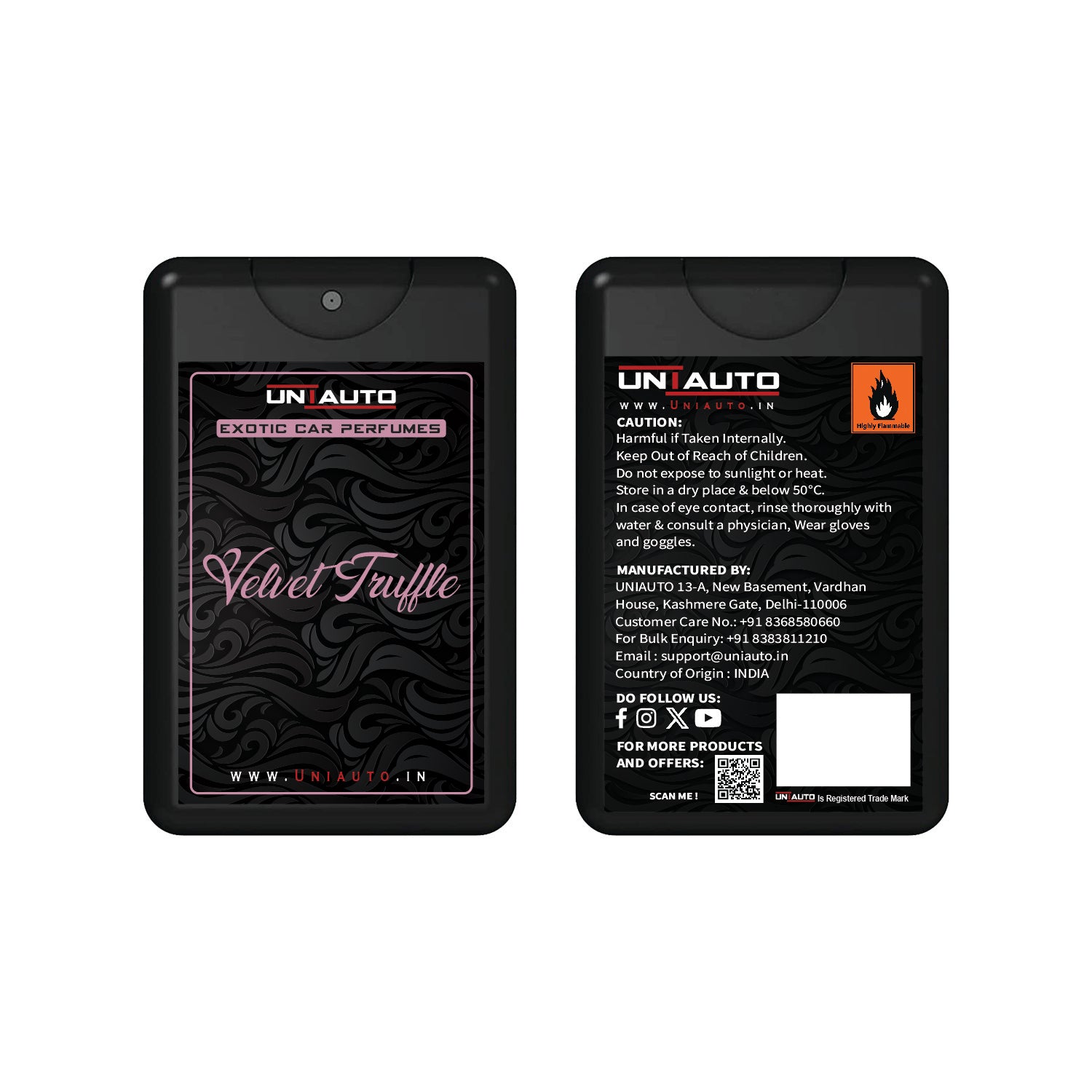Uniauto Premium Exotic Car Freshener | A Manifestation of Luxurious Aromas (Velvet Truffle) - Uniauto