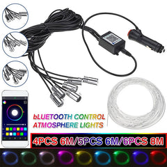 5-in-1 RGB Neon EL LED Light with 6 meter EL pipe - Uniauto