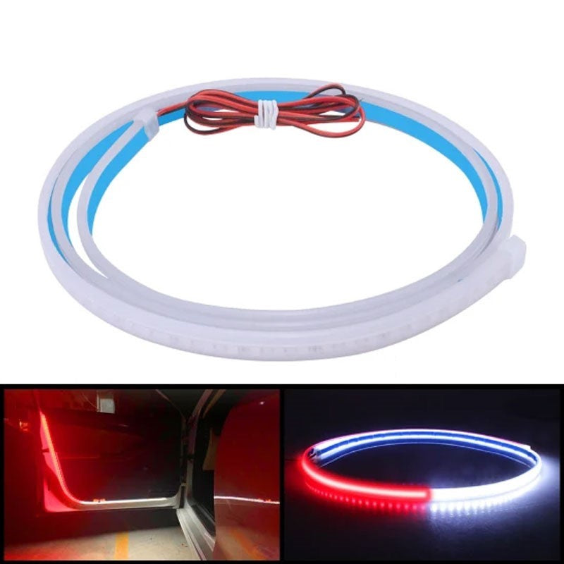 White and Red Door Warning and Welcome LED Light Flasher - Uniauto
