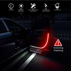 White and Red Door Warning and Welcome LED Light Flasher - Uniauto