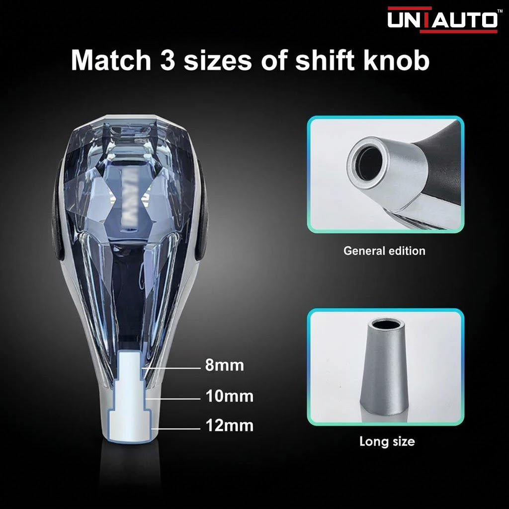 LED Gear Knob - Crystal | 8mm, 10mm, and 12mm Threads | For all Cars including 3XO, Curvv, Roxx and More