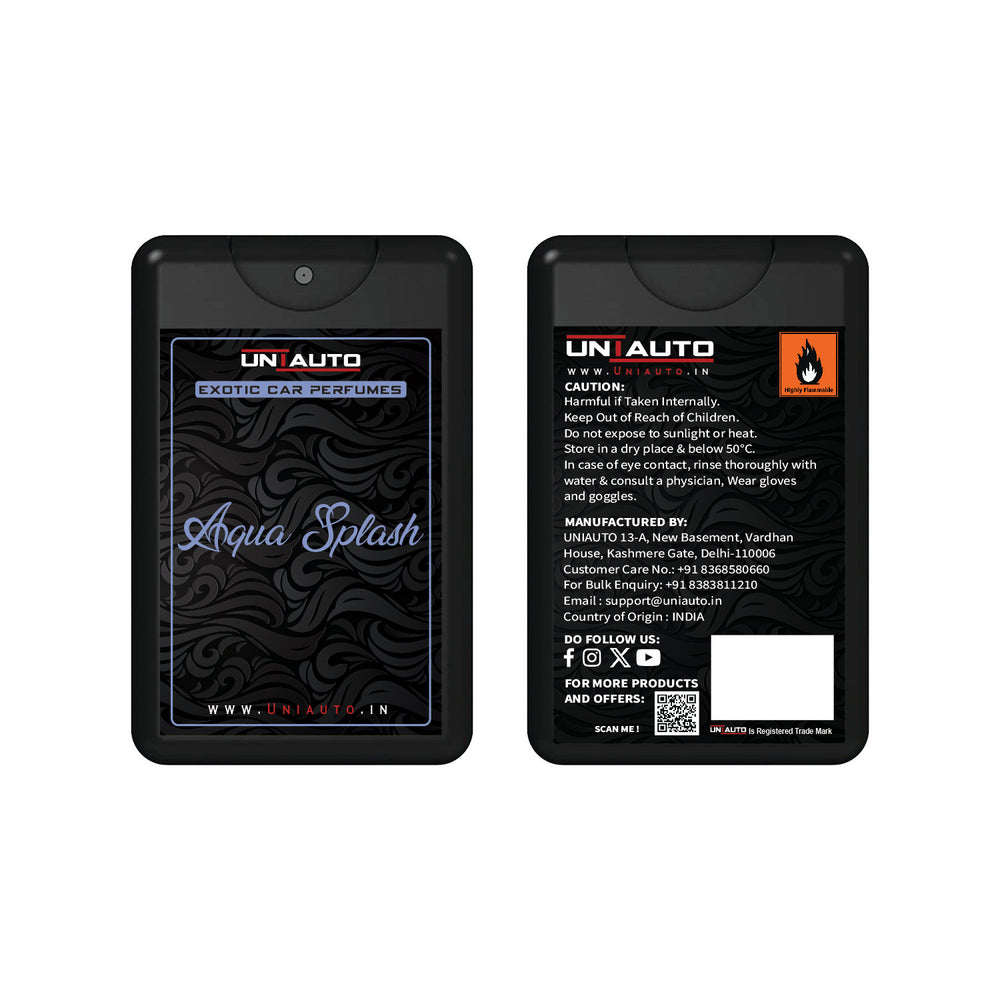 Uniauto Premium Exotic Car Freshener | A Manifestation of Luxurious Aromas (Aqua Splash) - Uniauto