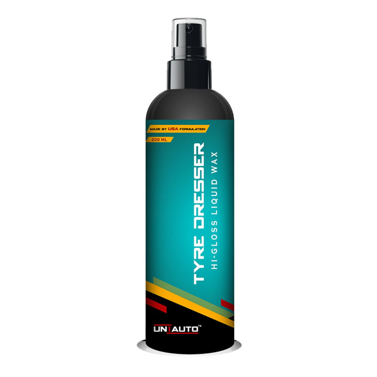 Uniauto Tyre Dresser Hi Gloss Liquid Wax – Premium Car Tyre & Exterior Shine Restorer for Long-Lasting Protection and High Gloss Finish