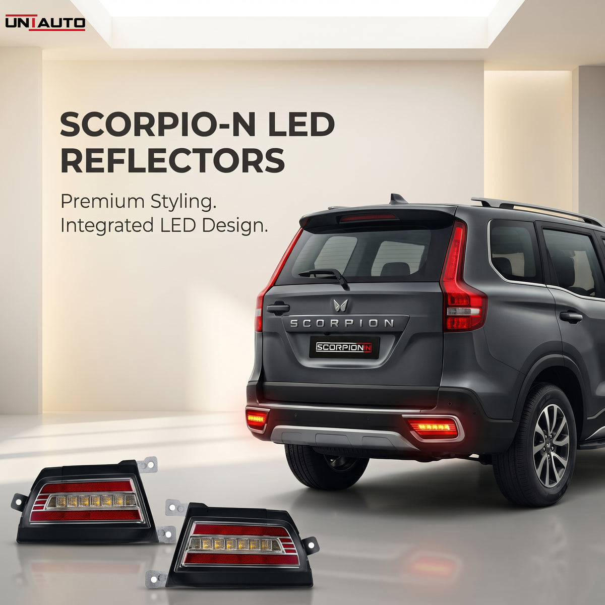 LED Style Rear Bumper Reflector for Scorpio N