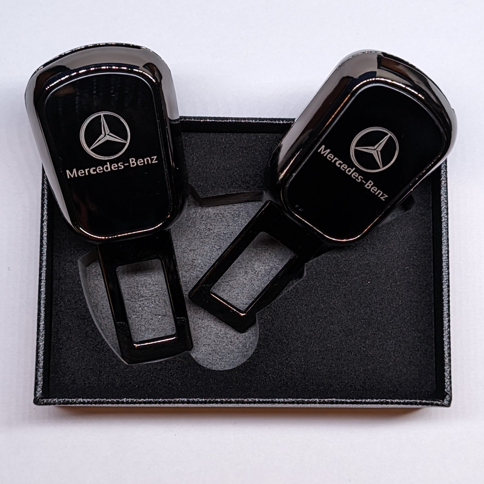 Uniauto 2 in 1 Premium Alarm Stopper and Belt Holder| Black | Seat Belt Buckle