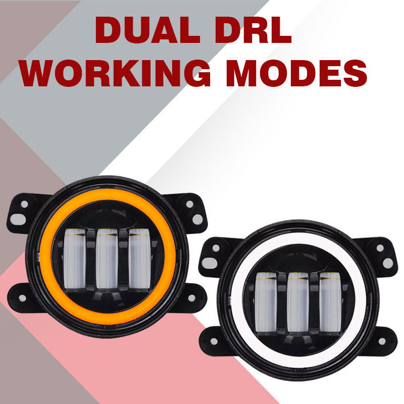 UNIAUTO Full Ring FogLamp With 2 Color DRL - Uniauto
