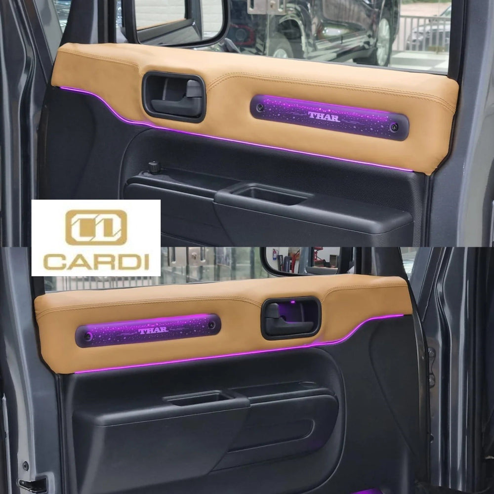 Cardi K3 13in1 Interior Ambient Lighting specialised for Mahindra Thar with App and Remote control (1pcs dashboard, 2pcs door trims, 4pc Foot, 2pcs door pockets, 2pcs door opener, 2pcs Thar emblem) - Uniauto