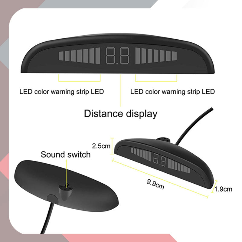UNIAUTO Reverse Parking Sensor – Precision Parking in Black & White