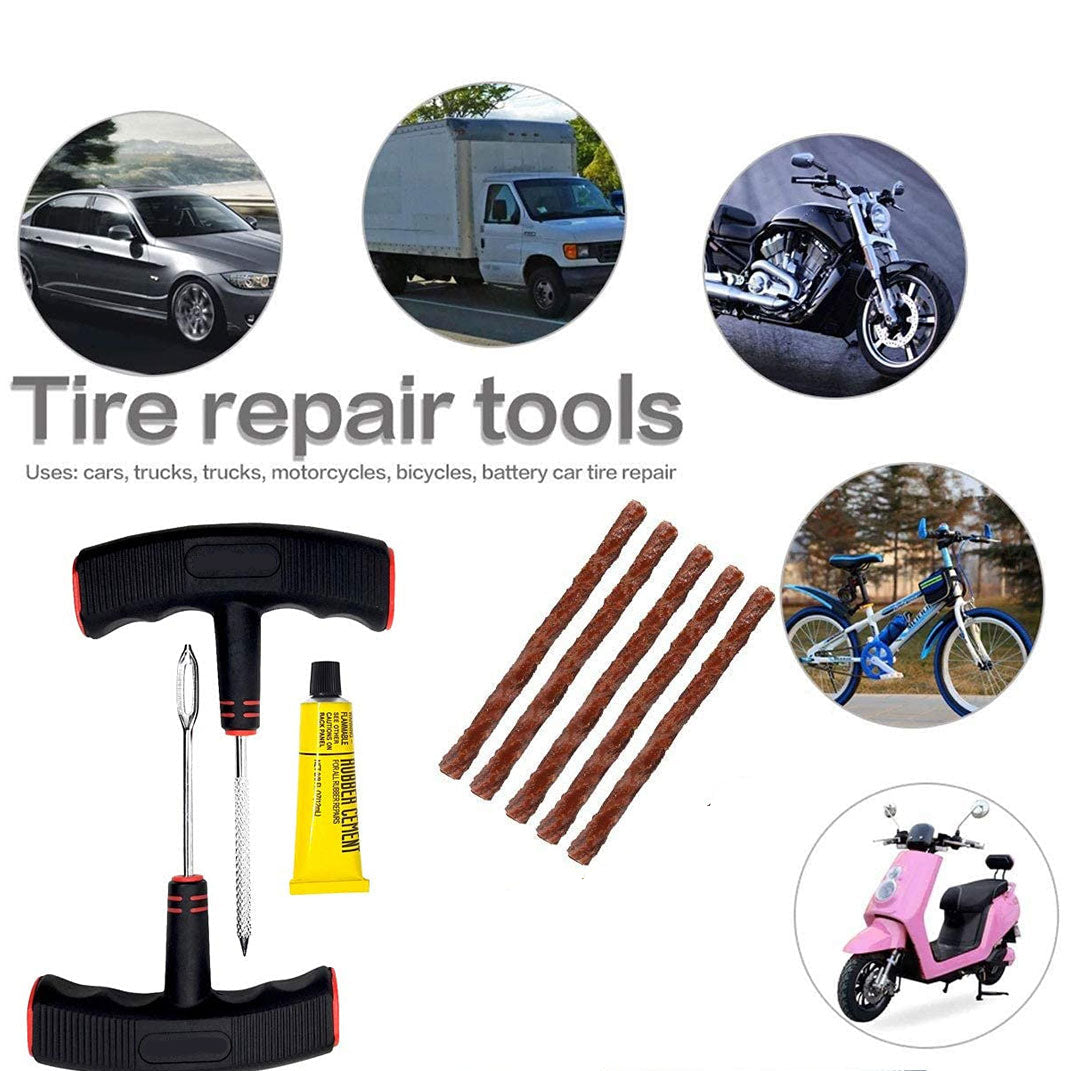 UNIAUTO Tubeless Tire Puncture Repair Kit Portable Flat Tire Puncher Fixing - Uniauto