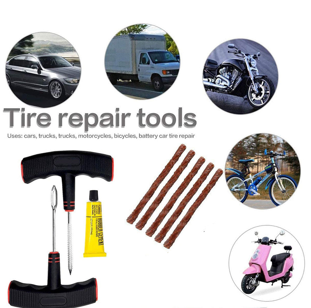 UNIAUTO Tubeless Tire Puncture Repair Kit Portable Flat Tire Puncher Fixing - Uniauto