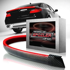 LED Matrix style Carbon fiber Universal flexible Spoiler - Uniauto