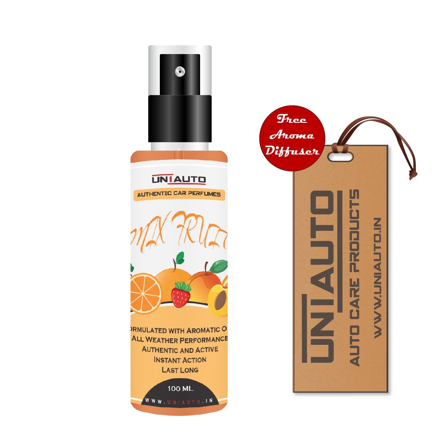 Uniauto Mix Fruit – Exotic Car Perfume for a Sweet and Vibrant Aroma - 100ml