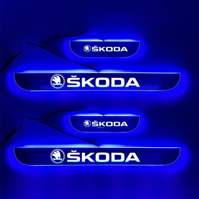 LED Footstep or Scuff Plate for All Skoda Cars