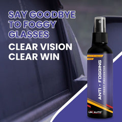 Uniauto Anti-Fogging Spray Frost Preventer 200ml | Clear Vision for Car Glass, Mirrors, Helmets, Windows & Lenses