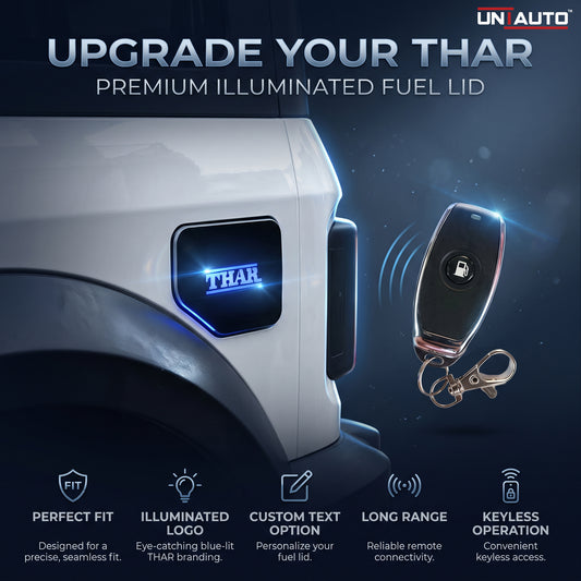 غطاء خزان الوقود المضيء والذي يعمل بالتحكم عن بُعد من Uniauto | فتحة وقود لاسلكية لسيارة ثار (THAR)