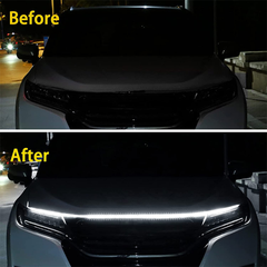 LED White Color DRL Pipe for Front Bonnet - Uniauto