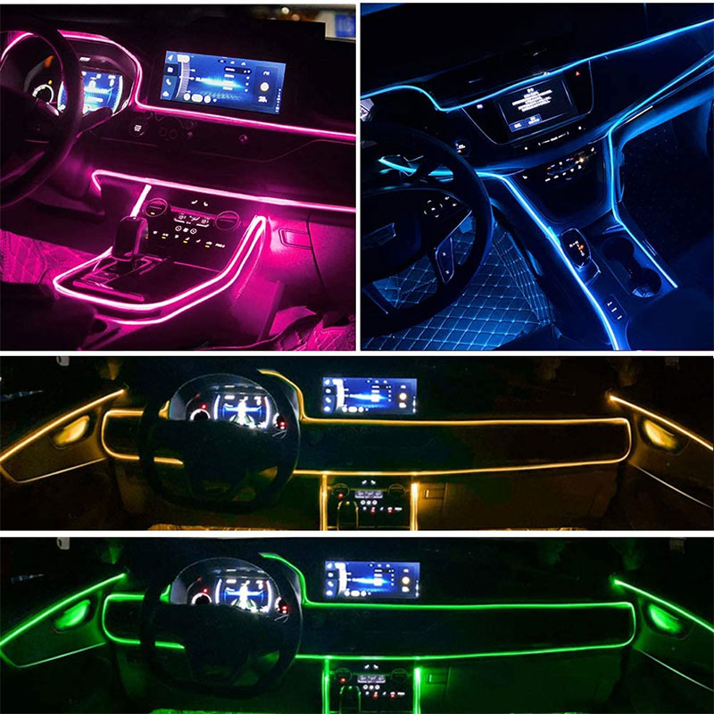 5-in-1 RGB Neon EL LED Light with 6 meter EL pipe - Uniauto