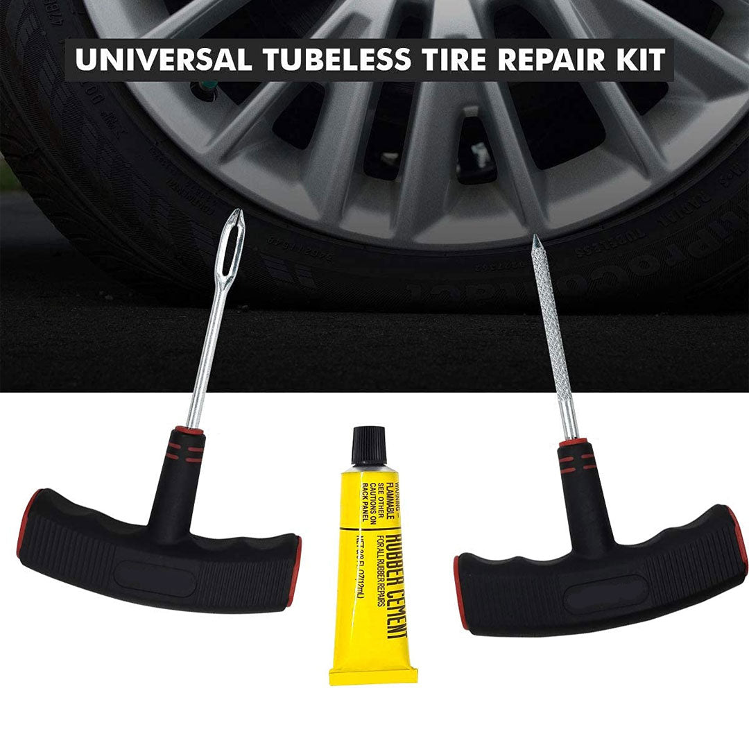 UNIAUTO Tubeless Tire Puncture Repair Kit Portable Flat Tire Puncher Fixing - Uniauto