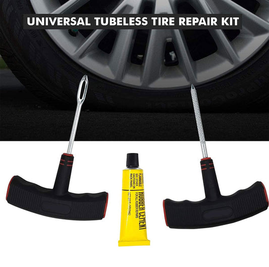 UNIAUTO Tubeless Tire Puncture Repair Kit Portable Flat Tire Puncher Fixing - Uniauto