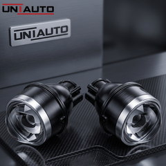 Uniauto 3 in 1 LED Projector Fog Lamp | White, Warm & Yellow Fog Light for Cars