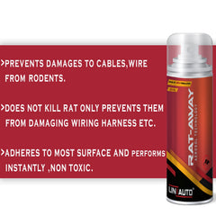 Uniauto Rat-Away – Advanced Aerosol Rat Repellent Spray for Cars | 250ml