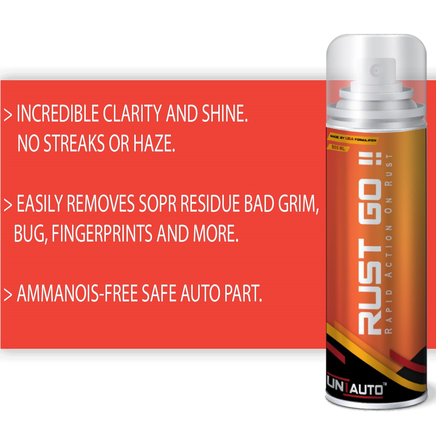 Uniauto Rust Go – Advanced Aerosol Foam Technology for Powerful Rust Removal