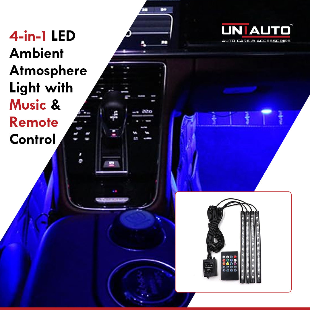 4-in-1 LED Ambient Atmosphere Light with Music & Remote Control