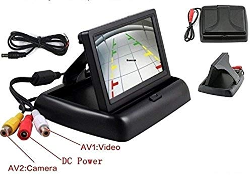 4.3 inch Dashboard Display | Folding TFT LCD Monitor Display for Car Dashboard - Useful for Reverse Parking Camera Output or Any Video Output