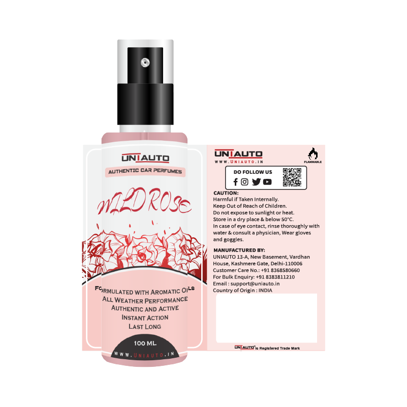 Uniauto Wild Rose – Luxurious Car Perfume for a Romantic and Refreshing Drive – 100ml