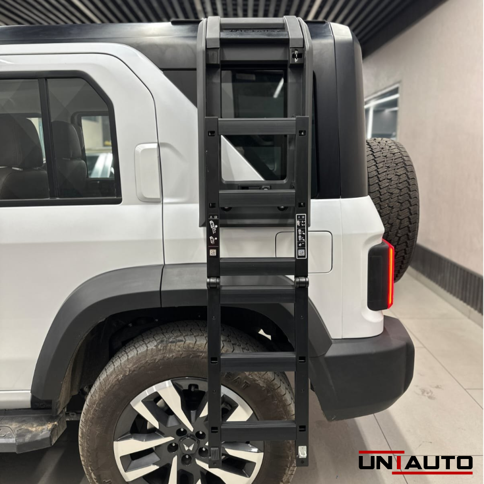 Defender Style Side Ladder with Storage Box for Mahindra Thar Roxx